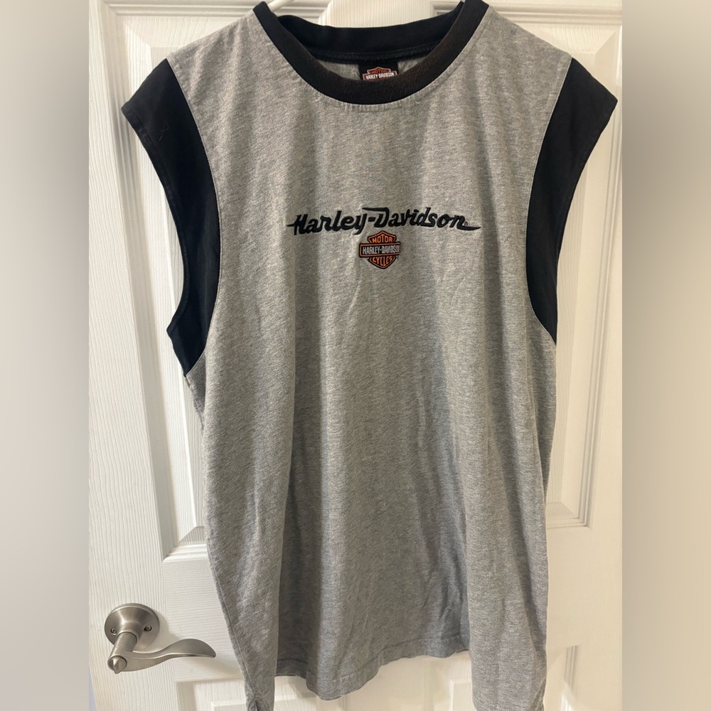 Vintage‎ Harley-Davidson Gray Sleeveless Shirt-Sturgis SD